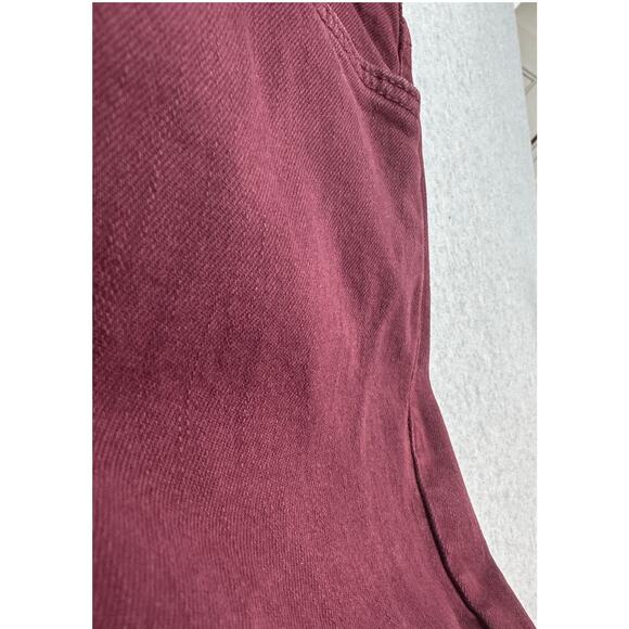 Loft Outlet Button-Up Skinny Jeans WMNS 8 Maroon Mid Rise #70273 Denim Cotton - Picture 3 of 10